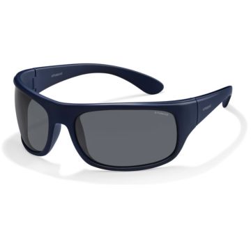 Óculos Polaroid 07886f Szay2 66 Azul Fosco Lente Cinza Polarizada