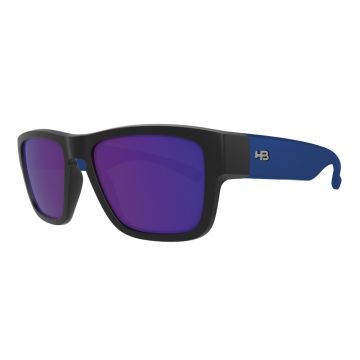 Óculos Hb H-bold 10104820031024 Preto Fosco Lente Azul Espelhada Polarizada