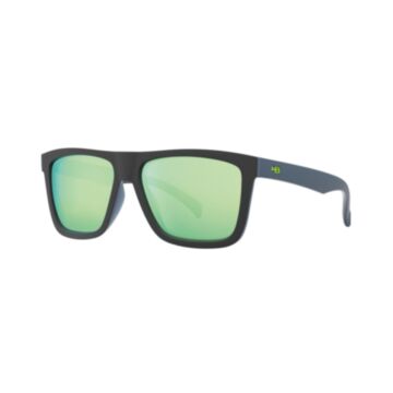 Óculos Solar Hb Amped 10105050254028 Preto Fosco Lente Verde Espelhada Polarizada - Preto