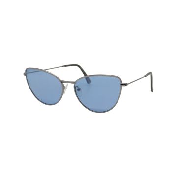 Óculos Secret Bruna 10202590473045 Prata Brilho Lente Azul Polarizada
