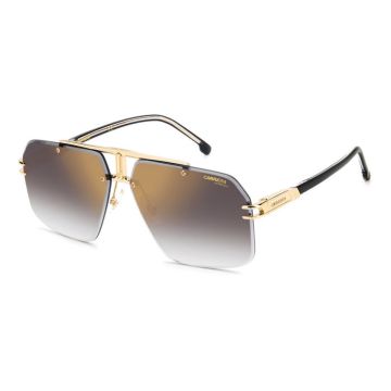 Óculos Carrera 1054/s Rhl Fq 62 Dourado Brilho Lente Cinza Degradê Espelhada