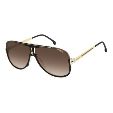 Óculos Carrera 1059/s 2m2 Ha 64 Preto Brilho Lente Marrom Degradê