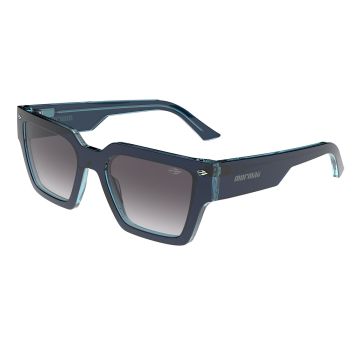 Óculos De Sol Mormaii M0178K4733 Azul Translúcido Lente Cinza Degradê