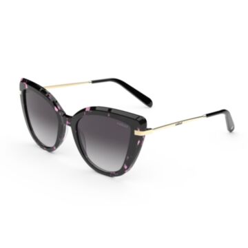 Óculos Solar Colcci Manu C0168fg633 Preto Brilho Demi Lente Cinza Degradê - Preto