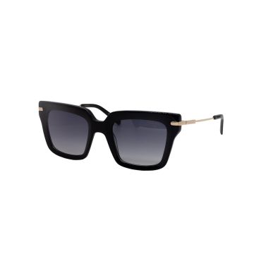 Óculos Hickmann Jacinto 3 Hi90034 A01 Preto Brilho Lente Cinza Degradê