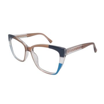 Armação De Óculos Mey Eyewear Me7680 C7 55 Marrom Translúcido - Marrom - 55
