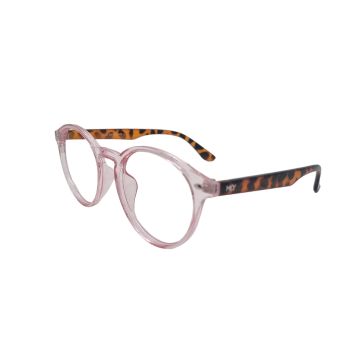 Armação Mey Eyewear Me9033 C7 55 Rosa Translúcido