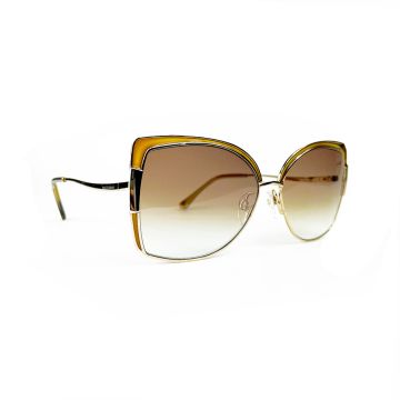 Óculos Ana Hickmann Ah30001 04b Dourado Brilho Lente Marrom Degradê