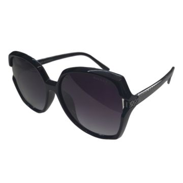 Óculos Bulget Bg8045 A01 Preto Brilho Lente Cinza Degradê Polarizada