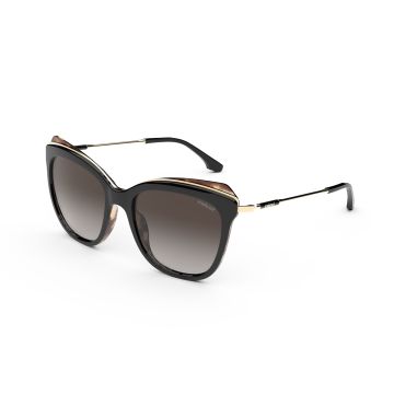 Óculos Colcci Lua C0187agt34 Preto Brilho Lente Marrom Degradê