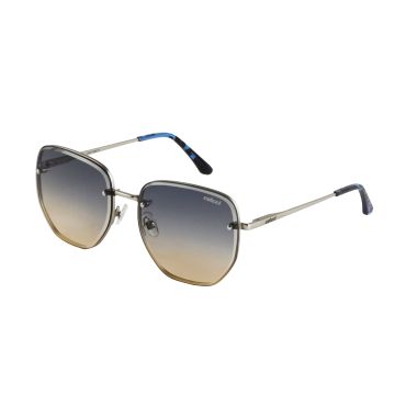 Óculos Colcci C0227g0818 Prata Fosco Lente Azul Degradê