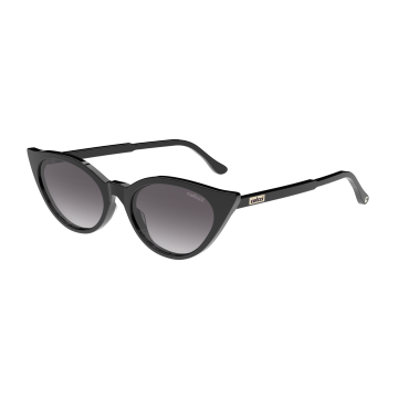 Óculos Solar Colcci Fleur C0247a0233 Preto Brilho Lente Cinza Degradê - Preto
