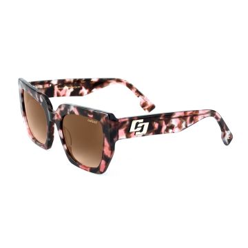 Óculos Colcci Vivian C0266fh434 Rosa Brilho Demi Lente Marrom Degradê
