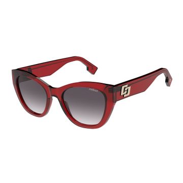 Óculos Colcci Jaq C0291c5733 Vermelho Translúcido Lente Cinza Degradê