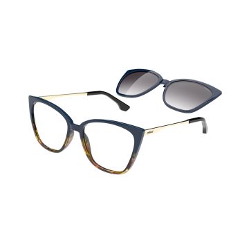 Armação Colcci Bandy 4 C6188kd557 Azul Brilho Degradê Clip-On