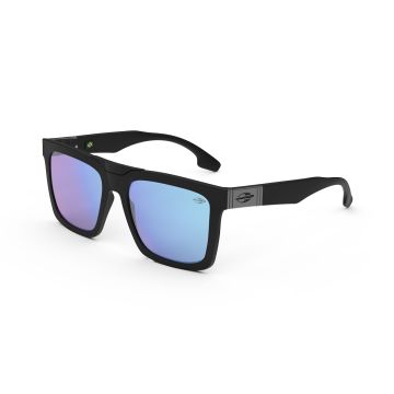 Óculos Mormaii Long Beach M0064a1412 Preto Fosco Lente Espelhada Azul