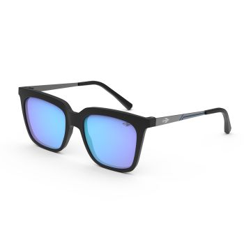 Óculos Mormaii Dubai M0120aeh97 Preto Fosco Lente Espelhada Azul