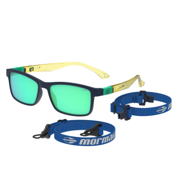 Óculos Mormaii Rocket Sun M0162kg385 Azul Fosco Lente Verde Espelhada