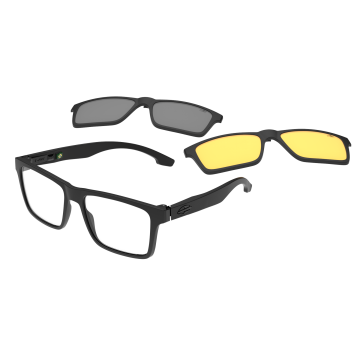 Armação Mormaii Swap Ng 2 M6153a1456 Preto Fosco Clip-On
