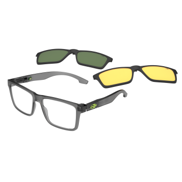 Armação Mormaii Swap Ng 2 M6153d1356 Cinza Fosco Clip-On