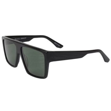 Óculos Solar Evoke Reverse Bra01p Preto Brilho Lente Verde Polarizada - Preto