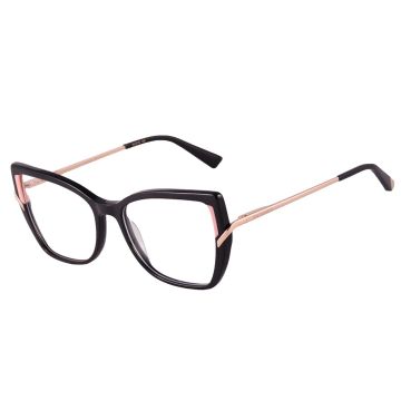 Óculos de Grau Ana Hickmann Ah60037 A01 Preto Brilho 