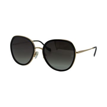 Óculos Ana Hickmann Ah90009 A01 Preto Brilho Lente Cinza Degradê
