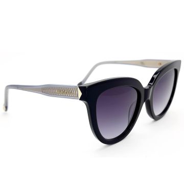 Óculos Ana Hickmann Ah90036 A01 Preto Brilho Lente Cinza Degradê