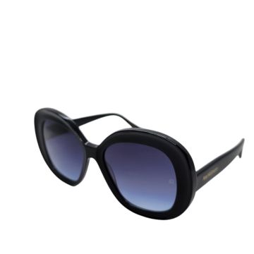Óculos Ana Hickmann Elisa 2 Ah90050 A01 Preto Brilho Lente Cinza Degradê
