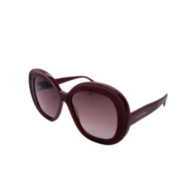 Óculos Solar Ana Hickmann Elisa 2 Ah90050 C01 Bordô Brilho Lente Marrom Degradê - Bordô