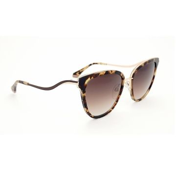 Óculos de Sol Ana Hickmann Ah9325 G22 Marrom Brilho Demi Lente Marrom Degradê 