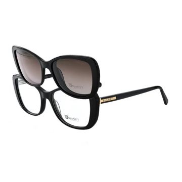 Armação Bulget Clip-On Bg7157 A01 Preto Brilho