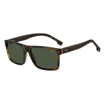 Óculos Boss 1760/g/s Ex4 59 Marrom Translúcido Havana Lente Verde Polarizada