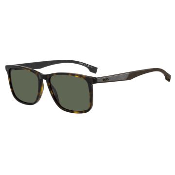Óculos Solar Boss 1825/s 086 57 Marrom Brilho Havana Lente Verde - Marrom