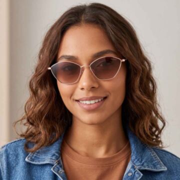 Óculos De Sol Colcci C0305E6033 Rosé Brilho Lente Marrom Degradê