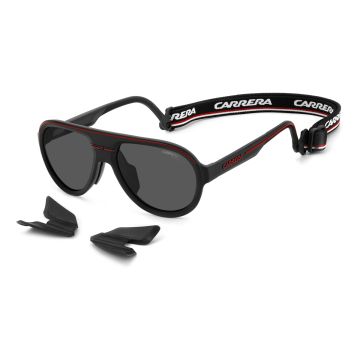 Óculos Carrera C Sport 09/s/xt Blx 57 Preto Fosco Lente Cinza Polarizada