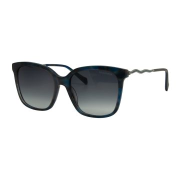 Óculos Hickmann Camelia 1 D21 Azul Brilho Demi Lente Azul Degradê