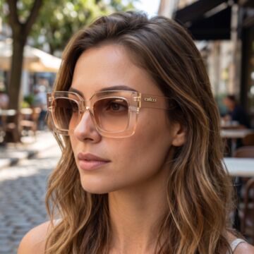 Óculos Colcci Brenda C0236bb534 Rosa Translúcido Lente Marrom Degradê