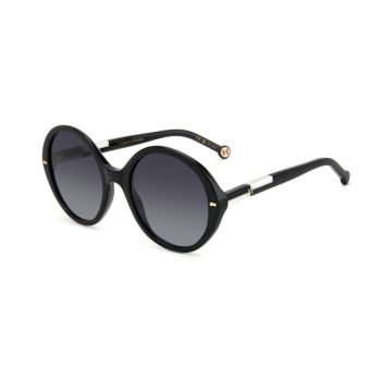 Óculos Carolina Herrera Her0177/s 80s 55 Preto Brilho Lente Cinza Degradê