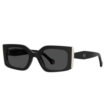 Óculos Carolina Herrera Her0182/s 80sir 53 Preto Brilho Lente Cinza