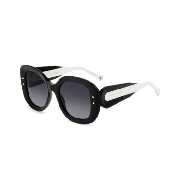 Óculos Carolina Herrera Her0254/s 8079o 53 Preto Brilho Lente Cinza Degradê