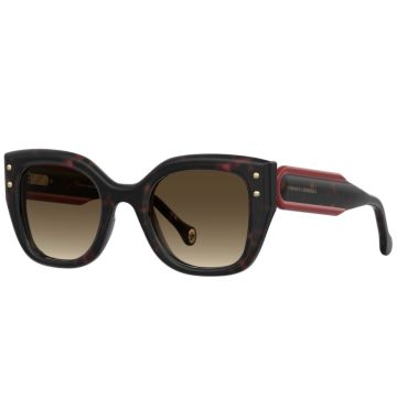 Óculos Carolina Herrera Her0312/s 086ha 51 Marrom Brilho Havana Lente Marrom Degradê