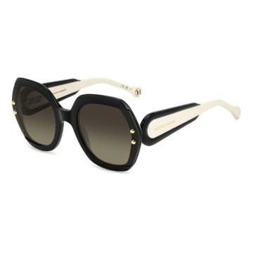 Óculos Carolina Herrera Her0314/g/s 80s 51 Preto Brilho Lente Marrom Degradê