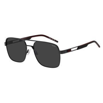 Óculos Hugo Hg1384/s 003 57 Preto Fosco Lente Cinza