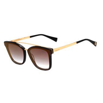 Óculos Hickmann Hi9081 A01 Preto Brilho Lente Marrom Degradê Espelhada