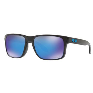 Óculos Oakley Holbrook 9102 F555 Preto Brilho Lente Azul Espelhada Prizm