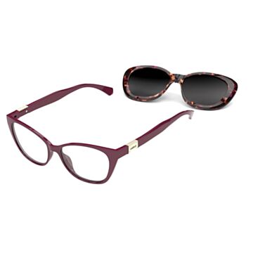 Armação Óculos Colcci Bandy 2 C6123c2352 Bordô Brilho Clip On Polarizado - Bordô