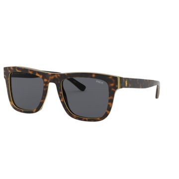 Óculos Polo Ralph Lauren Ph4161 582787 52 Marrom Havana Amarelo Lente Cinza