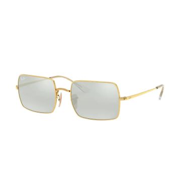 Óculos Ray Ban Retangular Rb1969 001/W3 54 Dourado Lente Azul Evolve Fotocromatica