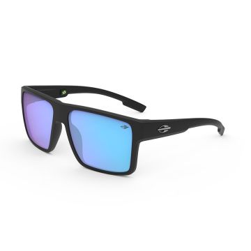 Óculos Mormaii Macau M0113a1497 Preto Fosco Lente Azul Espelhada - Preto